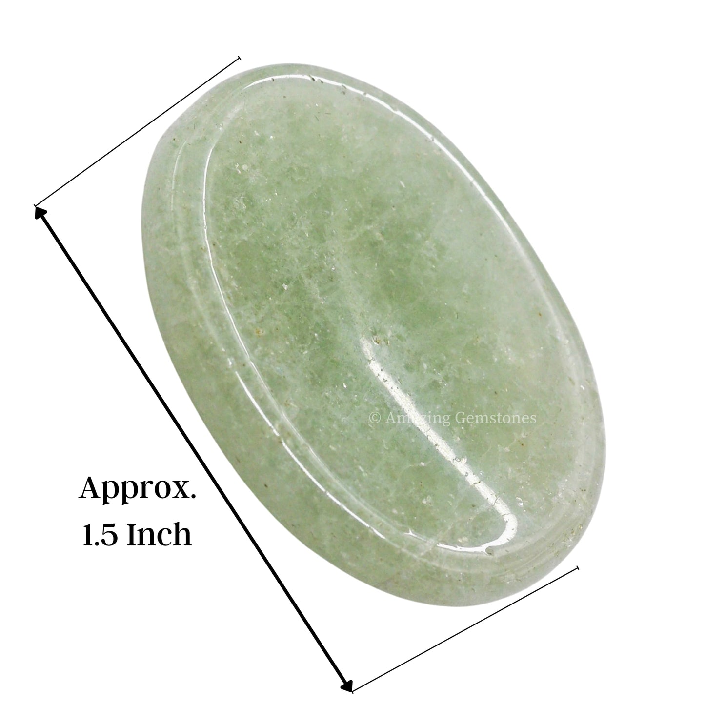 Amazing Gemstone Green Aventurine Worry Stone Crystals and Healing Stones - Worry Stones for Stress Relief Gifts - Piedra Crystal Fidget for Meditation - Unique Stocking Stuffers and Birthday Gifts