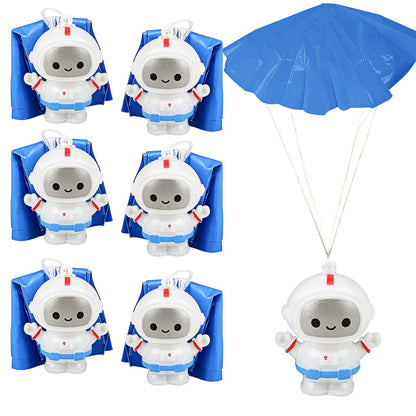 ArtCreativity 24-Pack / 2" Mini Astronaut Paratroopers – Durable Parachute Toys for Kids – Space-Themed Party Favors, Astronaut Piñata Fillers, and Goodie Bag Toys