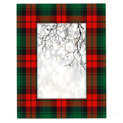 POFATO Christmas Plaid Pattern 5x7 Picture Frame Wooden Picture Frames for Wall Hanging & Tabletop Decor Display 5x7 or 5x5 Picture Collage Family Weddings Christmas Photo Frame for Gift