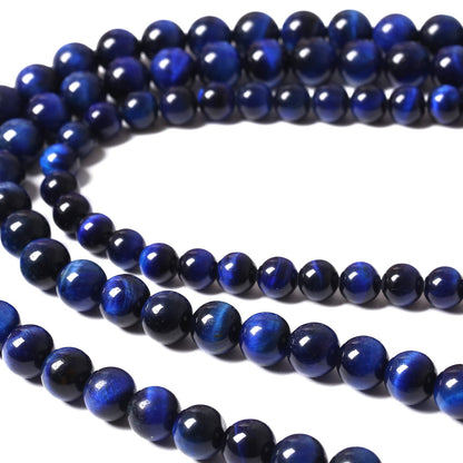 36PCS 10MM AAA Blue Tiger Eye Stone Beads Natural Gemstone Bead Crystal Healing Energy Jewelry Making DIY 15 inches (Blue Tiger Eye, 10 mm)