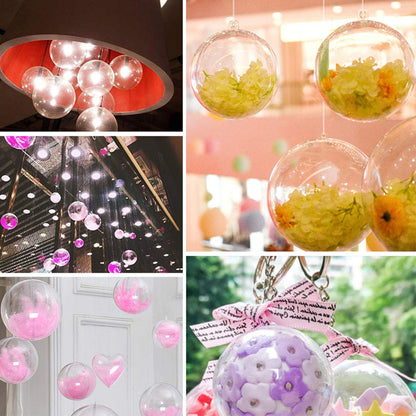 UCSAJI 25PCS Plastic Christmas Ball Ornaments, Clear Shatterproof Xmas Tree Balls, Hanging Ornament for Home Decoration