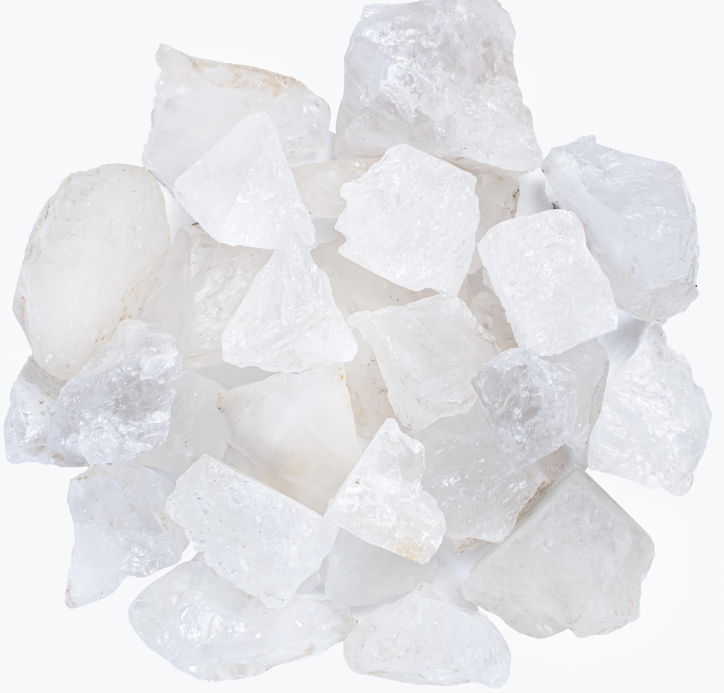 Crocon Clear Quartz Rough Bulk Natural Stone Raw Gemstone Tumbling Cabbing Polishing Gem Mining Energy Generator Chakra Balancing Reiki Healing Good Luck Home Office Decor Weight :-1Lb Approx