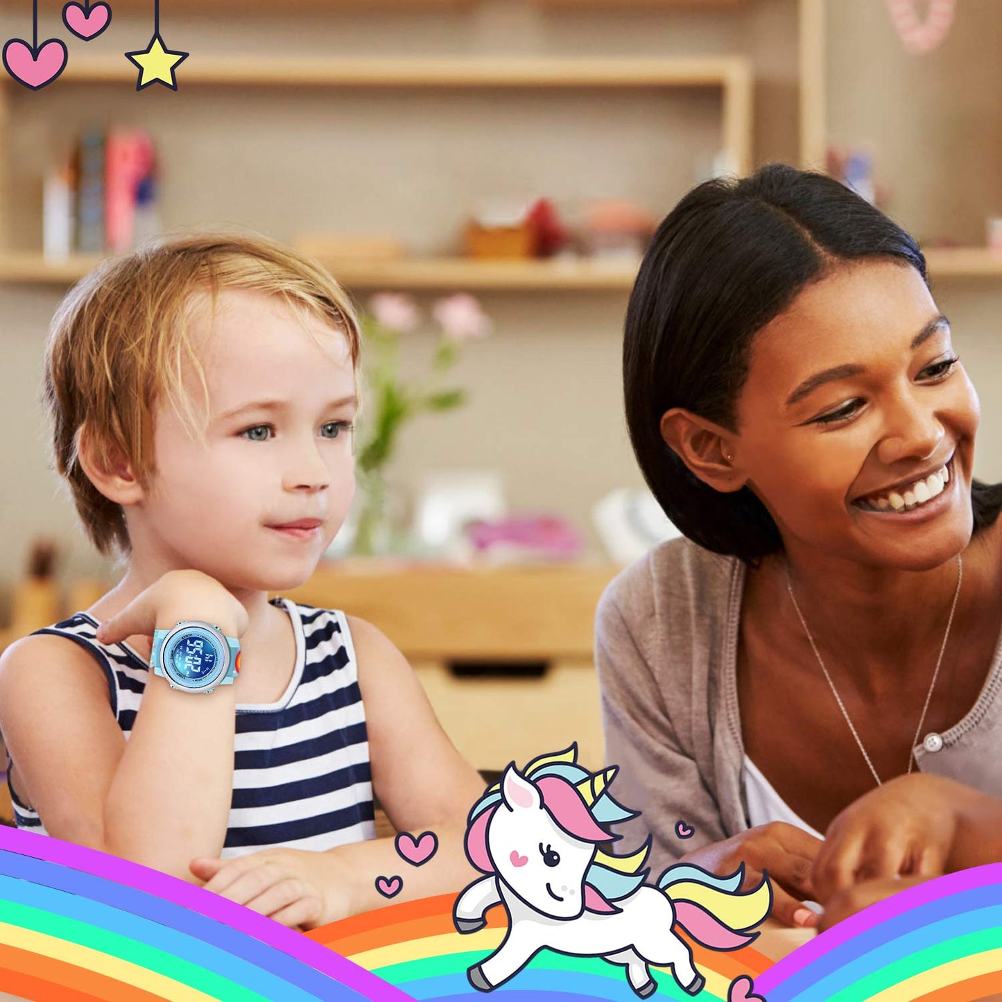 VAPCUFF Gifts for Girls Age 3-10, Watches for Kids Toy for 3 4 5 6 7 8 Year Old Girl Birthday Festival Christmas Gift for 4-9 Year Old Girl - Unicorn Blue