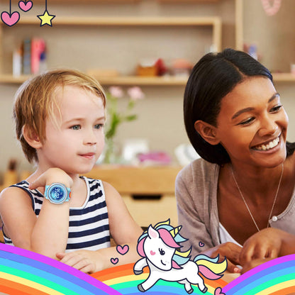 VAPCUFF Gifts for Girls Age 3-10, Watches for Kids Toy for 3 4 5 6 7 8 Year Old Girl Birthday Festival Christmas Gift for 4-9 Year Old Girl - Unicorn Blue