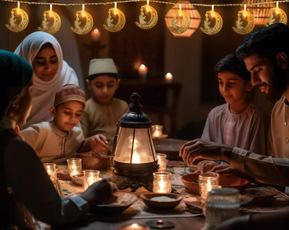 Hying Eid String Lights - Star Castle Ramadan Fairy Lights, 9.8Ft LED Battery Operated Hanging Lanterns for Home Eid Mubarak Decorations