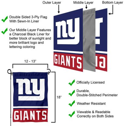 New York Giants Double Sided Garden Flag