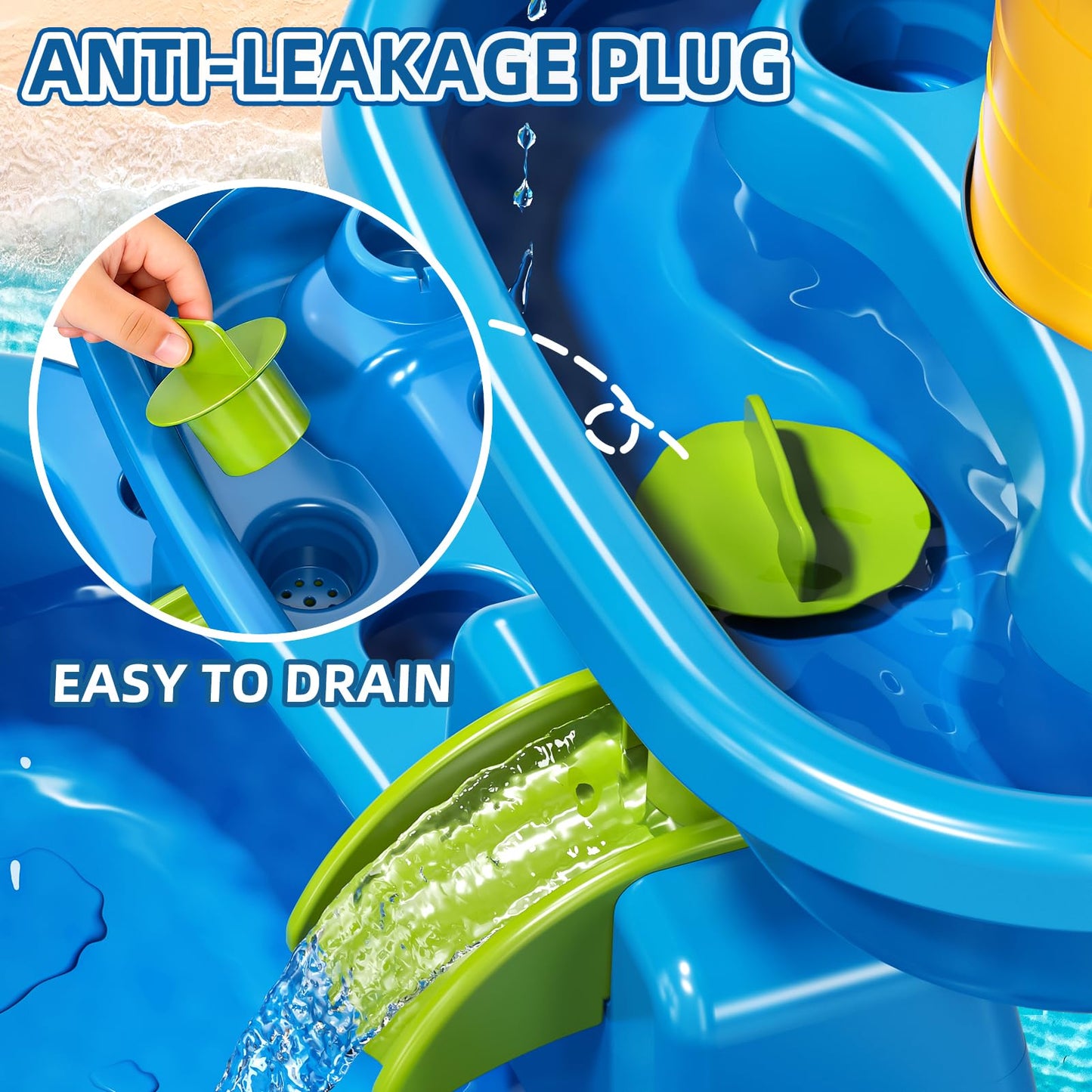 5-Tier Sand and Water Table for Toddlers 1-3 3-5, Kids Sensory Water Table with Rich Accessories, Interactive Activity Sand Water Table Toys for Kids Boys Girls 2 3 4 5 6 Years Old Indoor Outdoor Play