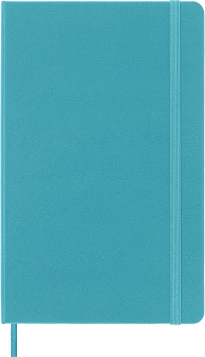 Moleskine Classic Notebook, Hard Cover, Large (5" x 8.25") Plain/Blank, Reef Blue, 240 Pages