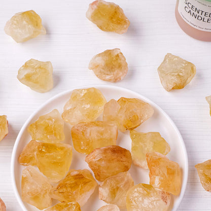 Apengshi Brazil Citrine Raw Crystals 2PCS Natural Rough Rocks Healing Crystal and Stones DIY Raw Stones Meditation Fountain Garden Home Decor