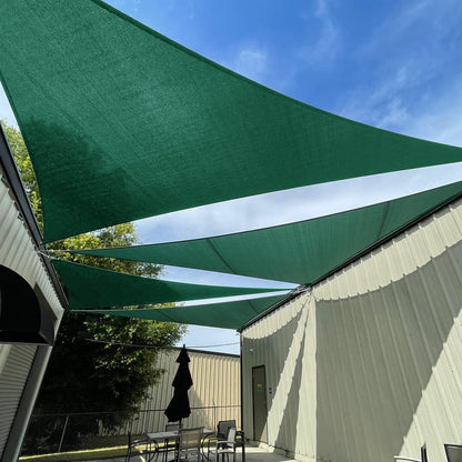 INFRANGE Sun Shade Sail Triangle 16' x 16' x 16' UV Block Sunshade Canopy Fabric for Oudoor Patio Pergola Garden Backyard Pool, Green