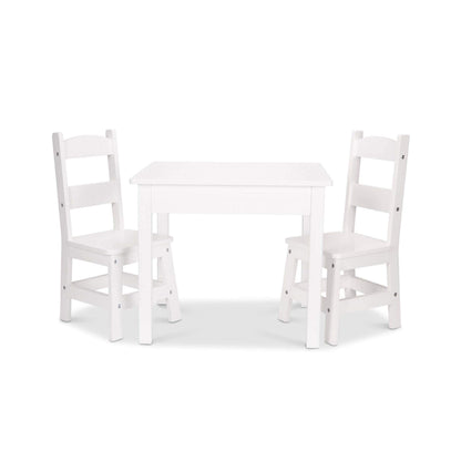 Melissa & Doug Wooden Kids Table & Chairs Set, Montessori, Homeschool Classroom Must Haves, Bedroom Furniture for Boys & Girls 3+