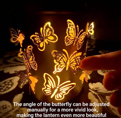 Edenseelake Butterfly Solar Lanterns Outdoor Waterproof, Mothers Day Garden Decor Gifts for Mom, Women, Grandma, Outdoor Hanging Lantern for Patio, Porch, Yard, Pathway