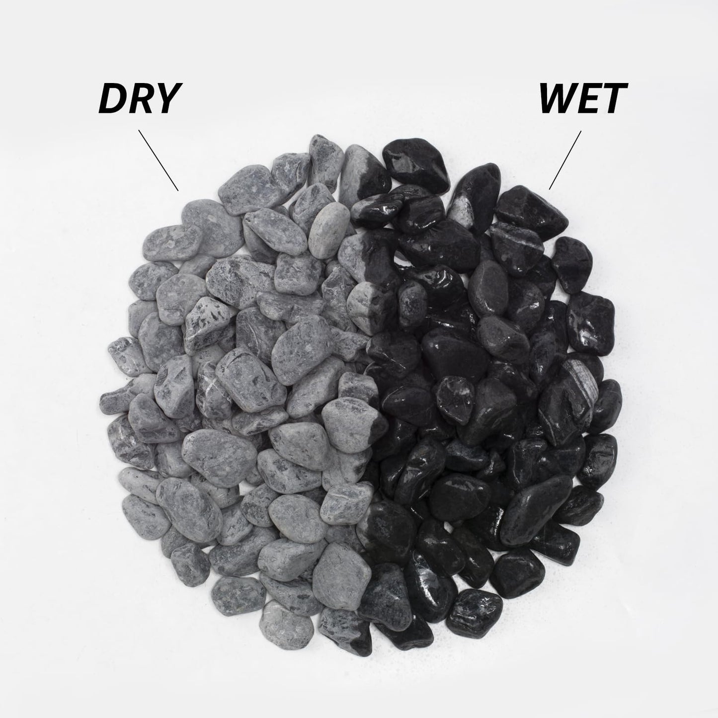 LOOIOOJ LOIOOJ Black Natural River Rocks, 1-1.7 Inch Decorative Stones for Plants, Garden, and Landscaping – 10LB, Ideal for Walkways, Vases, Crafting, Home Decor, and Outdoor Landscaping