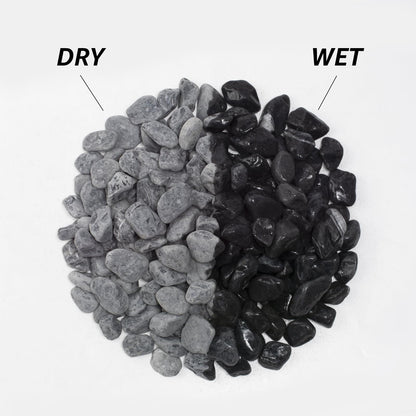 LOOIOOJ LOIOOJ Black Natural River Rocks, 1-1.7 Inch Decorative Stones for Plants, Garden, and Landscaping – 10LB, Ideal for Walkways, Vases, Crafting, Home Decor, and Outdoor Landscaping