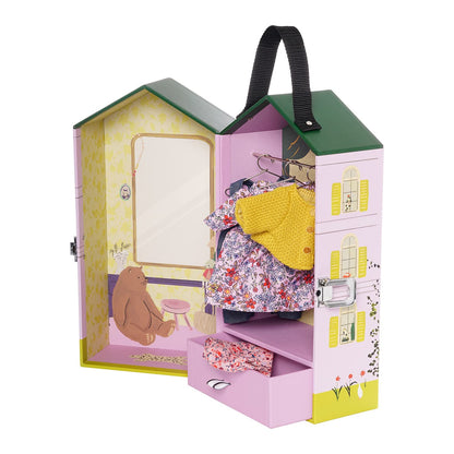Manhattan Toy Clara's Closet Portable Mini Deer Stuffed Animal Dress-Up 11-Piece Play Set for Kids 3+ Years and Up