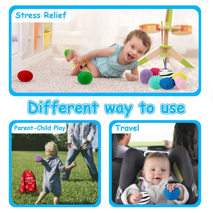 Baby Sensory Texture Ball Toy Set,10Pcs Montessori Toys for Babies 6-12 Months,Develop Fine Motor & Sensory Play for Newborns’ Early Learning,Fidget Stress Toys for Autism/Anxiety Relief.