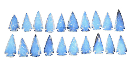 Amazing Gemstone 20 Pieces Opalite Arrowhead, Crystal and Healing Stone Flint Rock Arrow Head - 1 to 1.5 Arrowheads for DIY Project Craft Point Jewelry Making