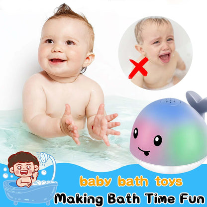 Bath Toys for Kids Ages 1-3 - Valentines Gifts Easter Basket Stuffers - 1 Year Old Girl Boy Gifts 1st First Birthday Gift - Light Up Whale Sprinkler Bathtub Water Pool Toys for Babies 6-12-18 Months