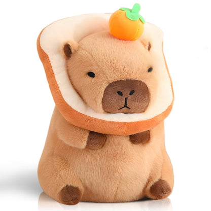 NXNYNZ 12 Inch Cute Capybara Plush Kawaii Soft Capybara Plush Doll Pillow with Bread Capybara Stuffed Aniamls Toys for Girls Children Adults Birthdays Valentines Gift (Capybara Stuffed Animals)