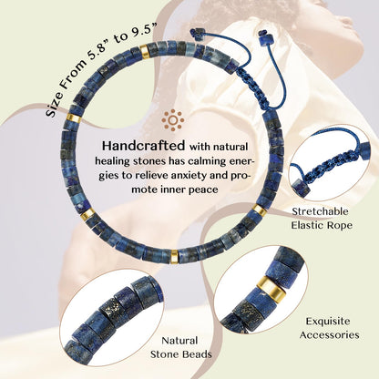 ZOKCC Inspirational Christmas Bracelet Gifts for Women: Healing Natural Stone Bracelet - Thinking of You Get Well Soon Birthday Gifts for Friend Sister Bestie BFF