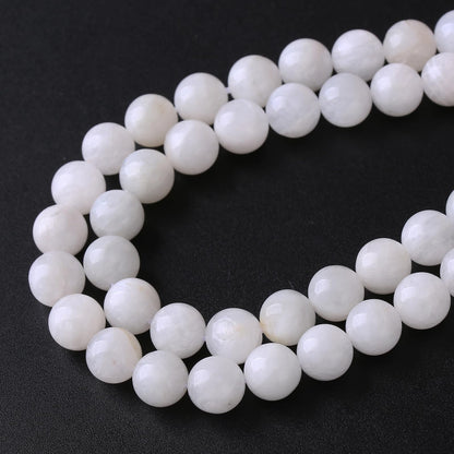 4MM 86PCS Natural Stone White Moonstone Gemstone Semi Precious Beads for Jewelry Making DIY Bracelet