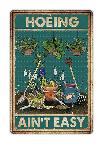 Artlunar Funny Garden Sign Outside Decor - Humorous Gardening Gift for Women Enthusiasts, 12" x 8" (980)