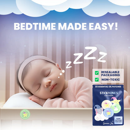 Gemma Joy Bedtime Baby Soothers & StickyOnes Sleep Patches - Cry Activated Heartbeat Puppy Plush Toy, Stuffed Animal with Calming Light & All-Natural, No Melatonin Bedtime Patches for Kids and Baby