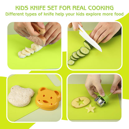 Fingertip WD 41 PCS Kids Cooking Sets Real, Toddler Kitchen Tools Kids Baking Set Kids Chef Set with Apron, Knives, Kids Baking Kit, Toddler Cooking Set for Boys and Girls