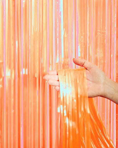 xo, Fetti Orange Fringe Curtain - 2 Pack | Showgirl Party Garland, Halloween Decor, Birthday Backdrop, Fiesta Vibes, Fall Party Decorations, Girly Celebration