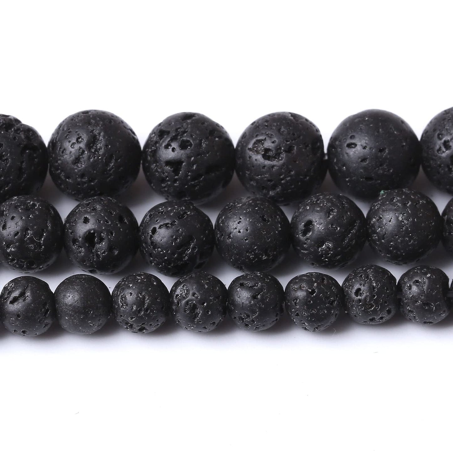 60PCS 6MM Natural Lava Stone Beads Energy Healing Beads for DIY Jewelry Bracelet Necklace Making for Jewelry Making15Inch