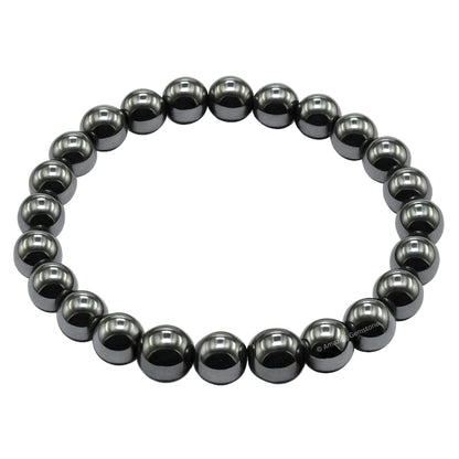 Amazing Gemstone Crystal Bracelet for Women Men's Gifts - Protection Healing Crystal Bracelet - 8mm Gemstone Beaded Stretchable Bracelet Pulseras Para Hombres Mujer Stocking Stuffers Mothers Day Gift (Hematite)