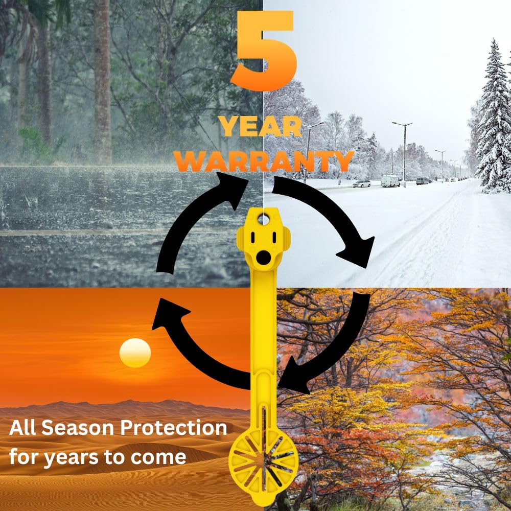 Prong Shield Outdoor Weatherproof Plug Cover - Extension Cord Waterproof Protector Covers for 120v Electric, 3 Prong Male End Weather Proof Exterior Ends Caps for Outside Electrical Plugs (2,Black)