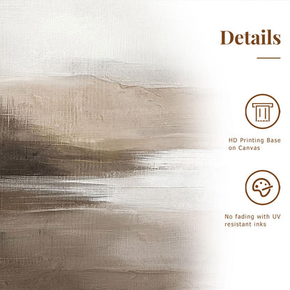 SAFERRYHOME Neutral Abstract Wall Art - Minimalist Framed Canvas Print Set, Landscape Shapes Abstract Illustrations Modern Nordic Calm Decor for Living Room, Bedroom, Bathroom - 3 Panels 24x36 Inch