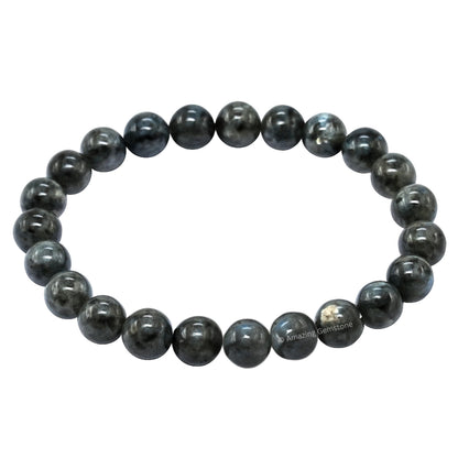 Amazing Gemstone Crystal Bracelet for Women Men's Gifts - Protection Healing Crystal Bracelet - 8mm Gemstone Beaded Stretchable Bracelet Pulseras Para Hombres Mujer Stocking Stuffers Mothers Day Gift (Larvikite)