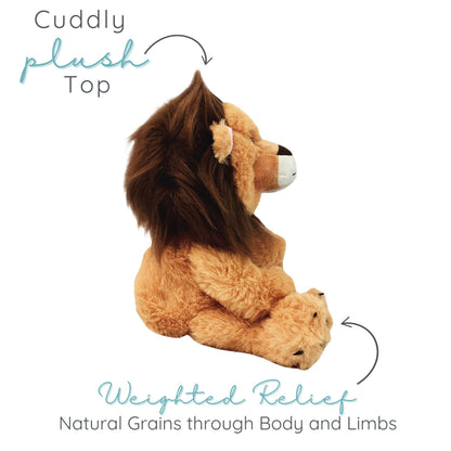 Lion - Microwavable & Weighted Plush Stuffed Animal - Heated Plushie for Warmth - Cute, Soft, Cozy Toy for Adults & Children (Boys, Girls, & Toddlers) by Warm Pals