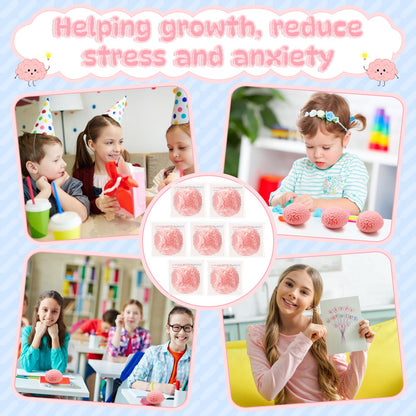 Hollowfly 72 Set Growth Mindset Gift Brain Stress Balls Bulk with Motivational Cards Back to School Stress Balls Gifts Funny Relief Toy for Students Classroom Employee Appreciation for Coworker