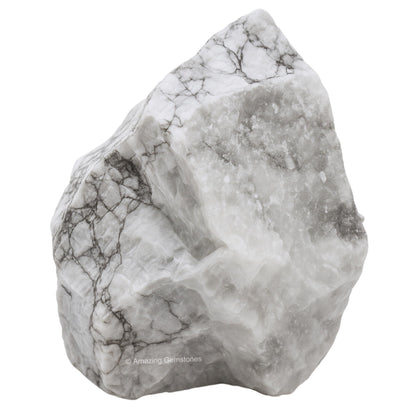 Amazing Gemstone Howlite Raw Crystals and Healing Stones, Natural Rocks For Tumbling - DIY Raw Stones And Crystals (1 Piece)