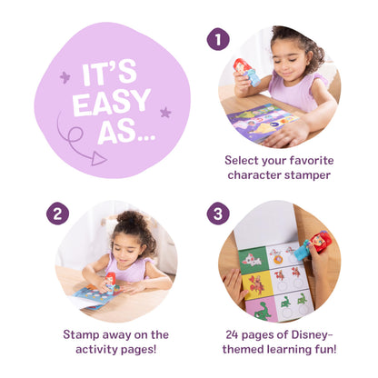 Melissa & Doug Sticker Wow!™ 24-Page Activity Pad and Sticker Stamper, 300 Stickers, Arts and Crafts Fidget Toy Collectible Character – Disney Princess Ariel - for Kids Ages 3+ - FSC Certified
