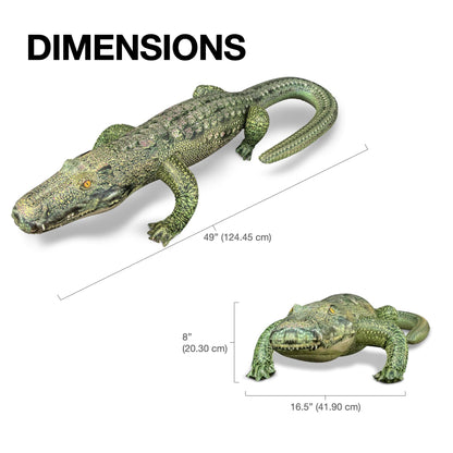Jet Creations 49” Long Inflatable Alligator Toy, Green, Realistic Africa Animal Design, Garden Decor, Photo Wildlife Safari Theme Decoration, Bird Deterrent, Thanksgiving Christmas Winter1 pc