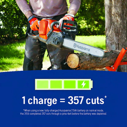 Husqvarna Power Axe 350i Cordless Electric Chainsaw, 18 Inch Chainsaw, Brushless Motor and Quiet Superior Cutting Power, 40V Lithium-Ion 7.5 Ah Battery and Charger Included, Gifts For Men, 970601202