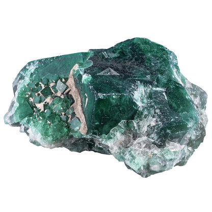 Sportmusies Natural Green Fluorite Crystal Cluster Mineral Specimen Decoration for Home Office, Raw Stone for Healing Meditation Yoga, 1.77-5.31 inches