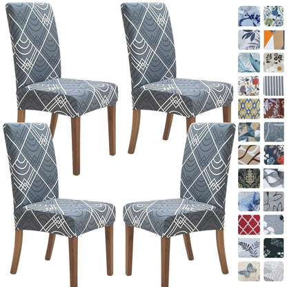 SPRINGRICO Chair Covers for Dining Room Set of 4, Stretch Dining Chair Cover, Washable Spandex Kitchen Parsons Chair Slipcovers, Removable Seat Protector for Home or Party (4 Pack, Bora Bora)