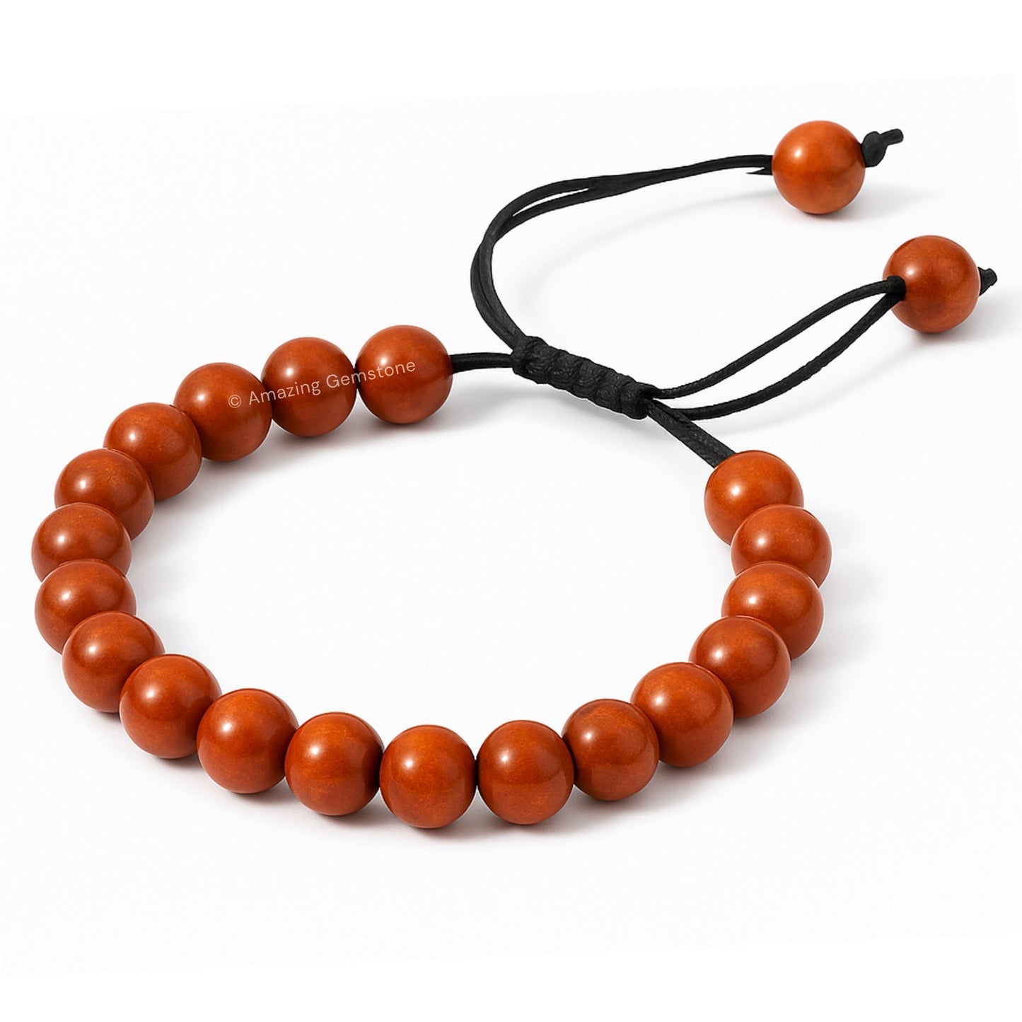 Amazing Gemstone Red Jasper Bracelet, Gifts For Men & Women - Protection Healing Crystal Bracelet - 8mm Gemstone Beaded Adjustable Bracelet, Pulseras Para Hombres Mujer Stocking Stuffers