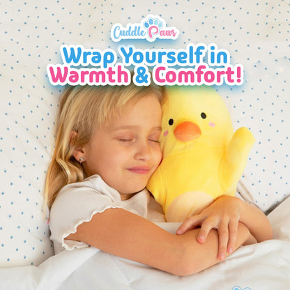 Cuddle Paws Duck Plush Body Pillow for Kids | Long Stuffed Animal Cuddle Pillow | Soft Hugging Toy | Plushie Gift for Girls & Boys | Long Plush Body Pillow for Sleep & Comfort | Medium, 35 Inches