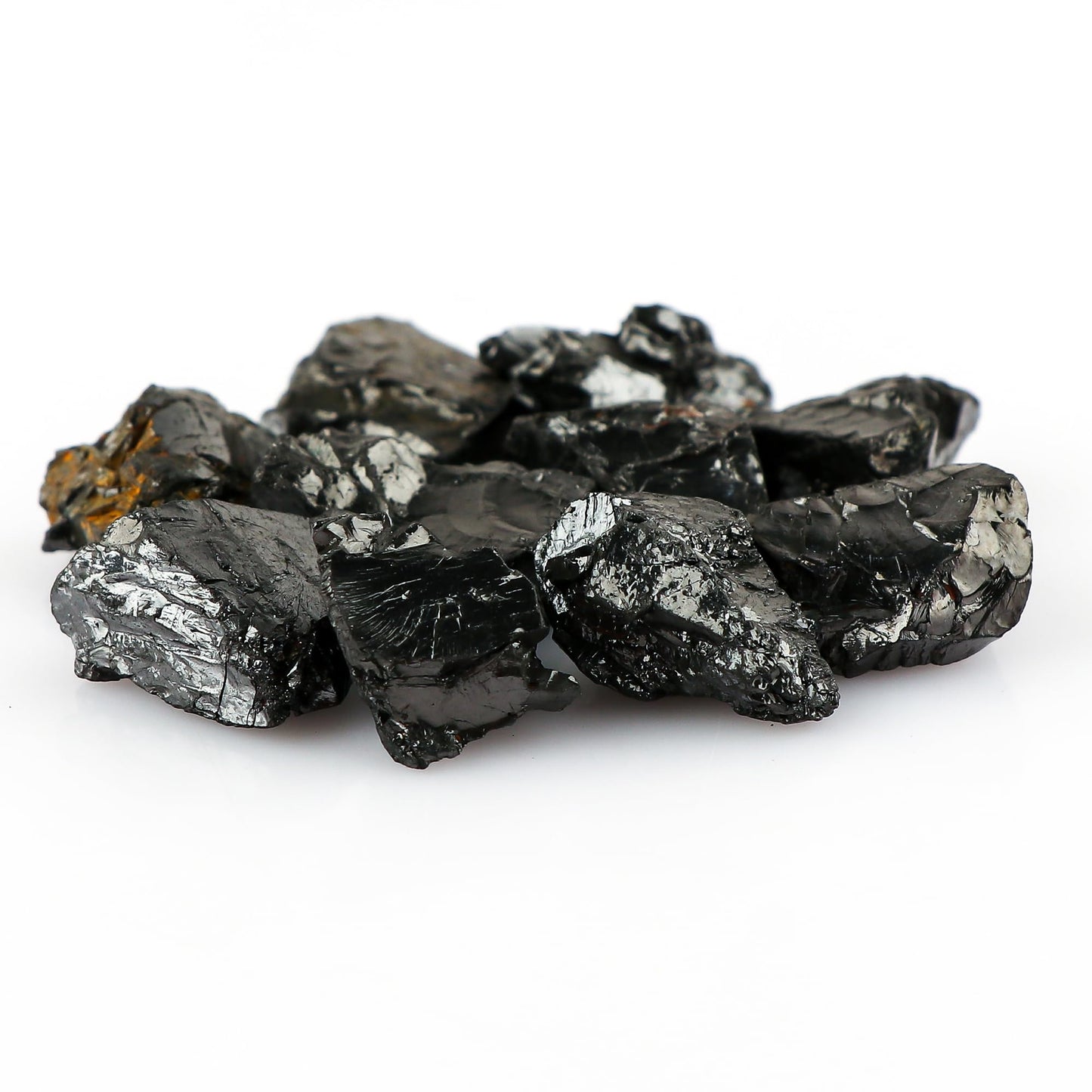 CRYSTALINES 10pcs Wholesale Natural Raw Karelia Shungite Gemstone, Untreated Rough Stone, Bulk Loose Supplies, DIY Jewelry Making, Chakra Healing Crystals, Birthstone, Gem Collection, AAA Grade