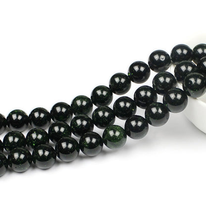 MJDCB Best Sellers Green Sand Stone Round Stone Beads for Jewelry Making DIY Bracelet Necklace (6mm)