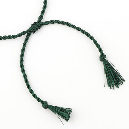 GEMSYMPHONY Malachite Gemstone Chips Rope Bracelet – Adjustable Handmade Crystal Chip Bead Bracelet for Women & Men, Natural Stone Healing Jewelry, Boho Style, Unisex Spiritual Gift