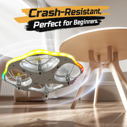 WeFone WF15 Drone for Kids & Beginners with 3 Batteries 21 Min Flight, 360° Flips, Altitude Hold, One-Key Start, 3 Speeds,Colorful LED Lights for Night Flying, Great Gift Toy for Boys Girls