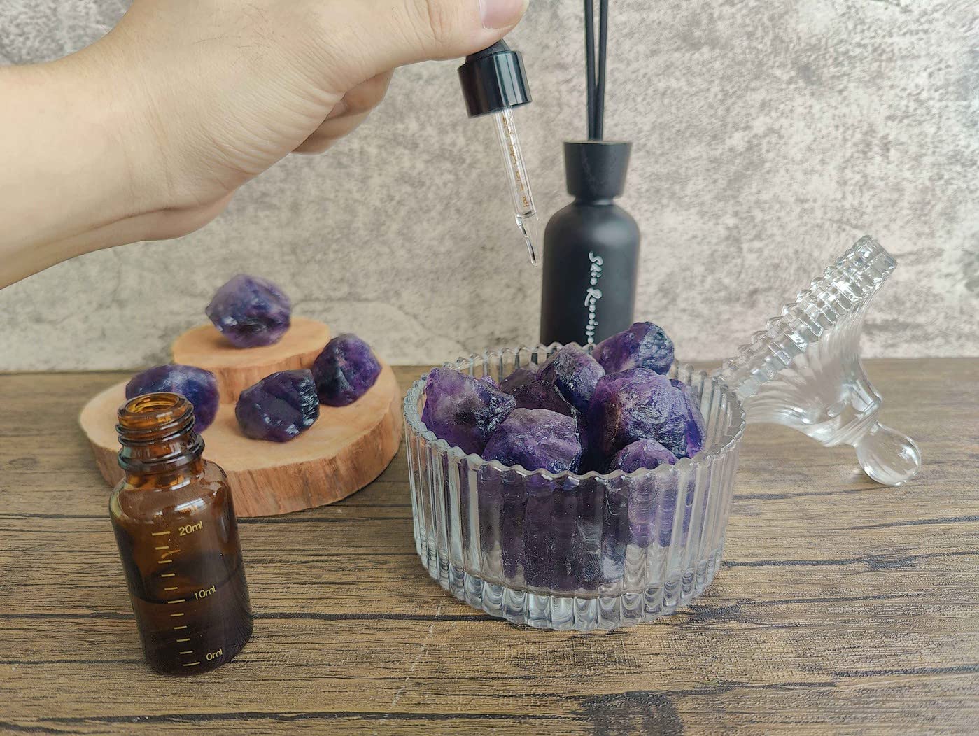 MAIBAOTA Natural Amethyst Crystal Rocks Raw Healing Crystals Bulk 1" Raw Rough Gemstones Rocks for Tumbling Polishing Cutting Reiki Witch Quartz Crystal Stones