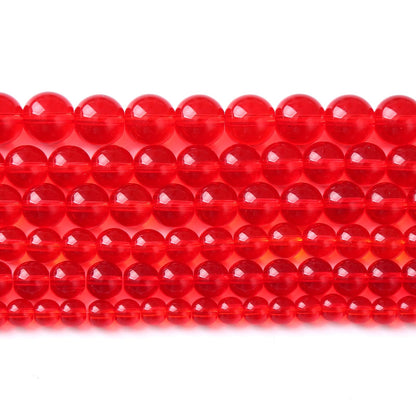 96PCS 8mm Garnet Red Glass Crystal Beads for Jewelry Making Crystal Energy Healing Power Stone Beads 2 Strand 32" DIY Bracelet Necklace Accessories